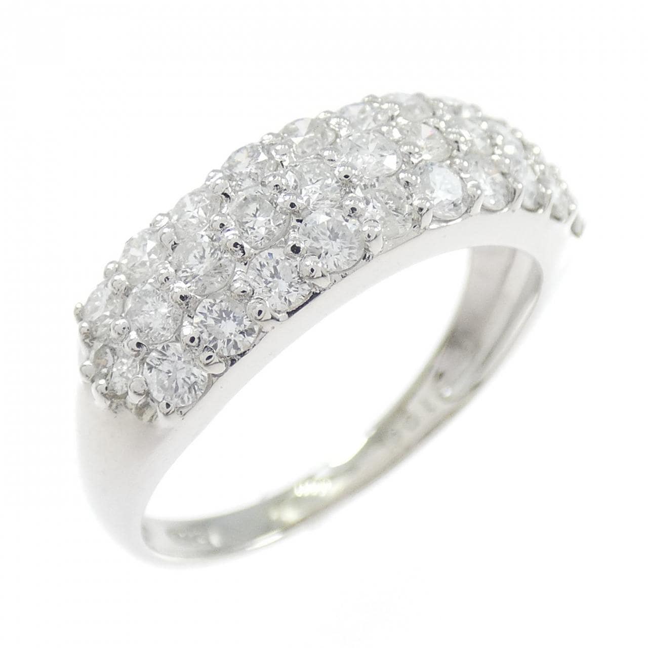 PT900 密鑲鑽石戒指 1.00 克拉