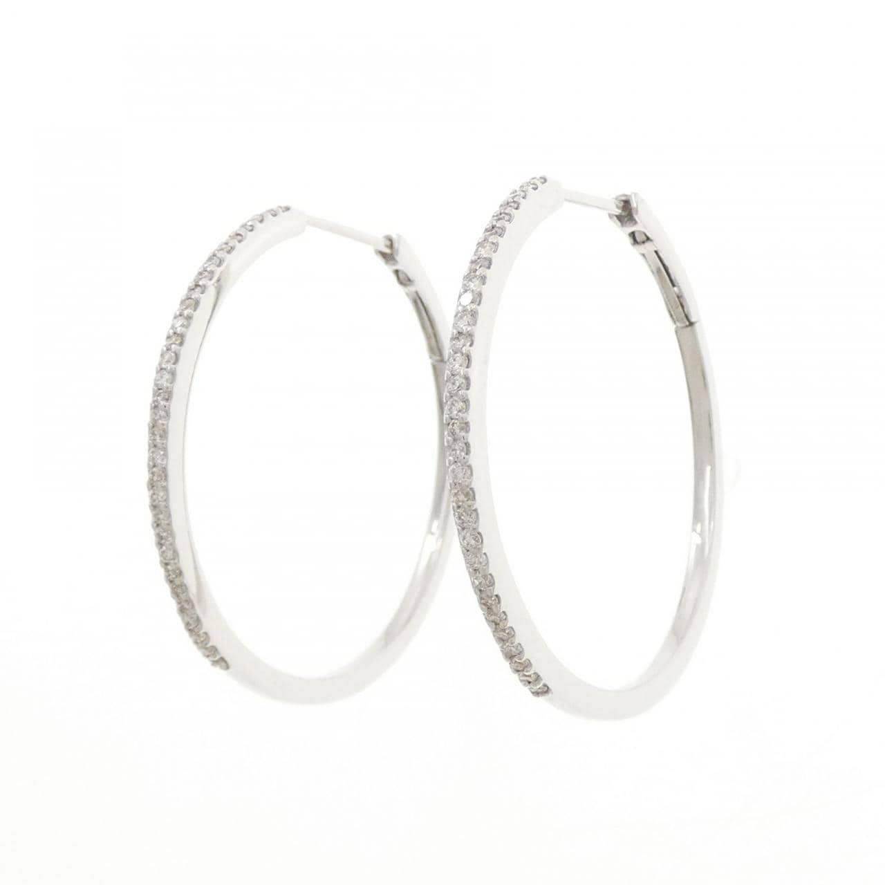 K18WG ダイヤモンド ピアス 0.30CT