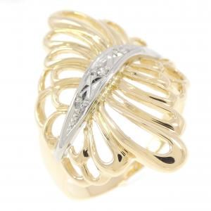 K18YG/PT900 ダイヤモンド リング 0.03CT