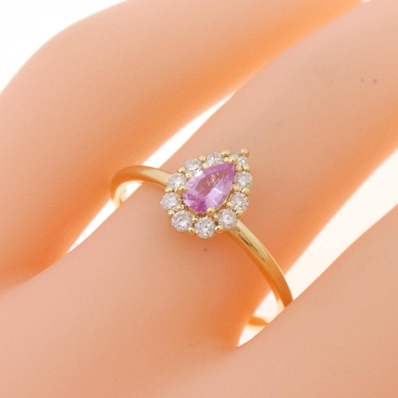 K18YG サファイヤ リング 0.44CT