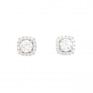 【リメイク】PT900/ST ダイヤモンド ピアス 0.523CT 0.544CT D SI1 VG