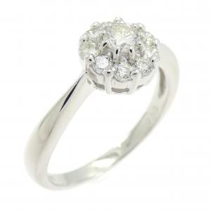 PT900 フラワー ダイヤモンド リング 0.50CT