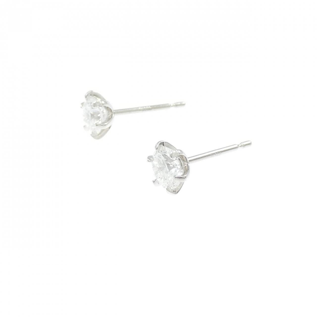 【リメイク】PT900/ST ダイヤモンド ピアス 0.422CT 0.426CT E-F VS1-2 EXT H&C
