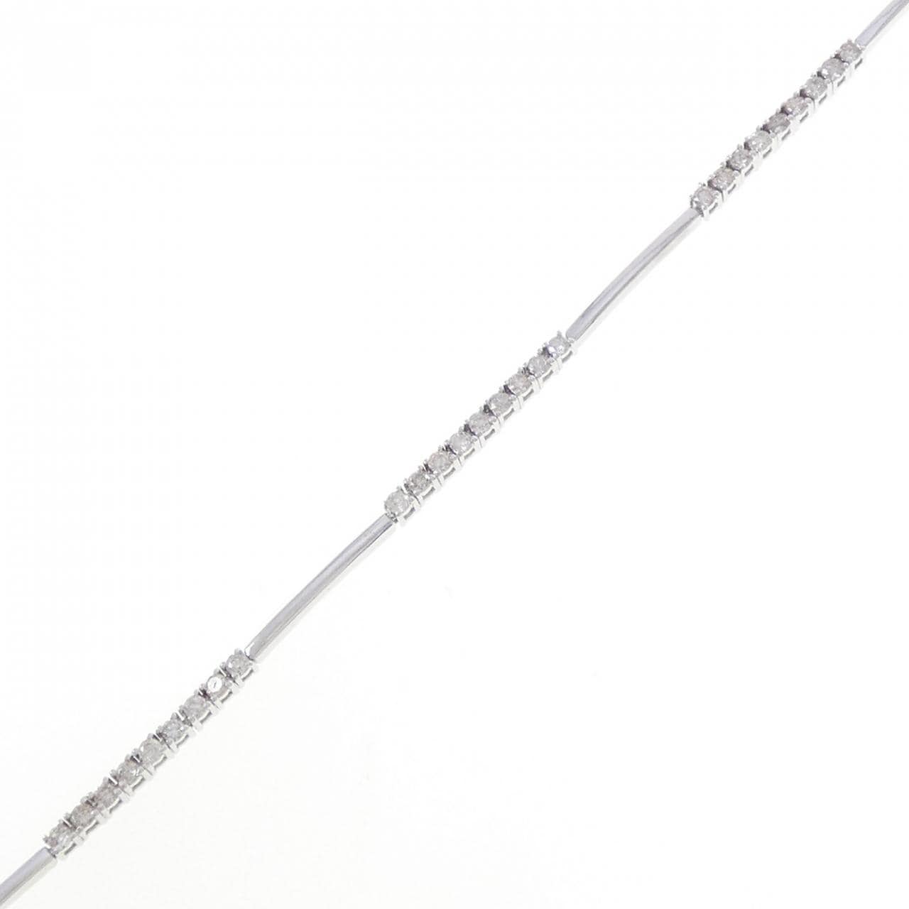 K18WG ダイヤモンド ブレスレット 1.00CT