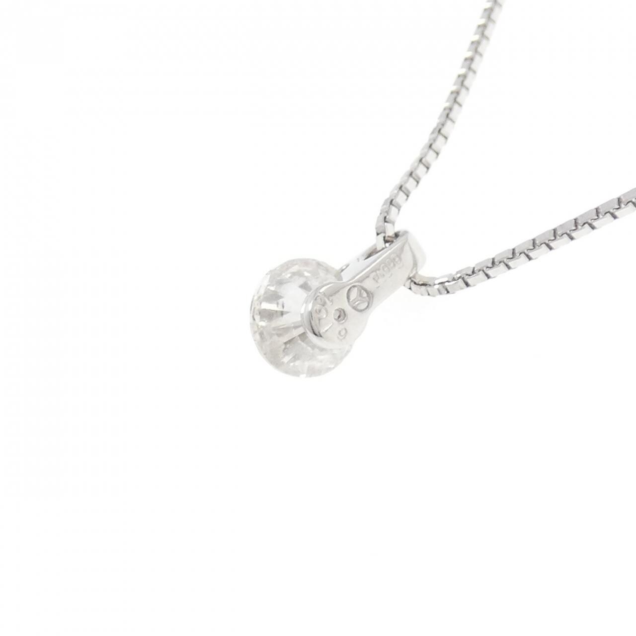 PT900/PT850 ソリティア ダイヤモンド ネックレス 1.019CT