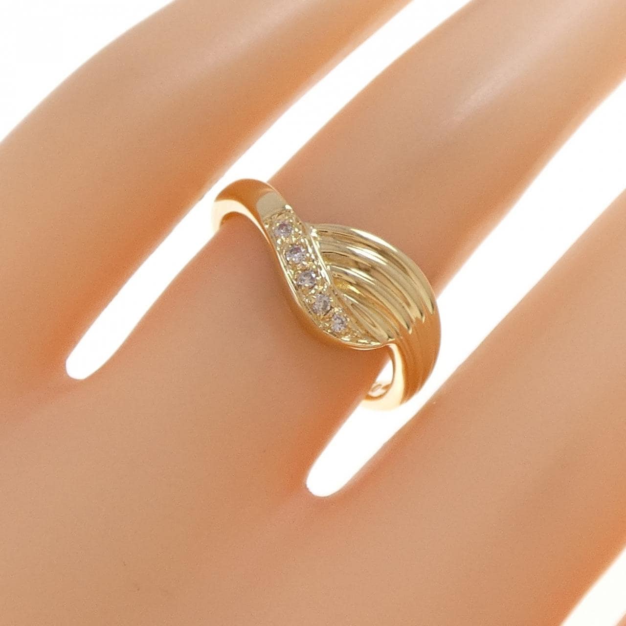 K18YG ダイヤモンド リング 0.05CT