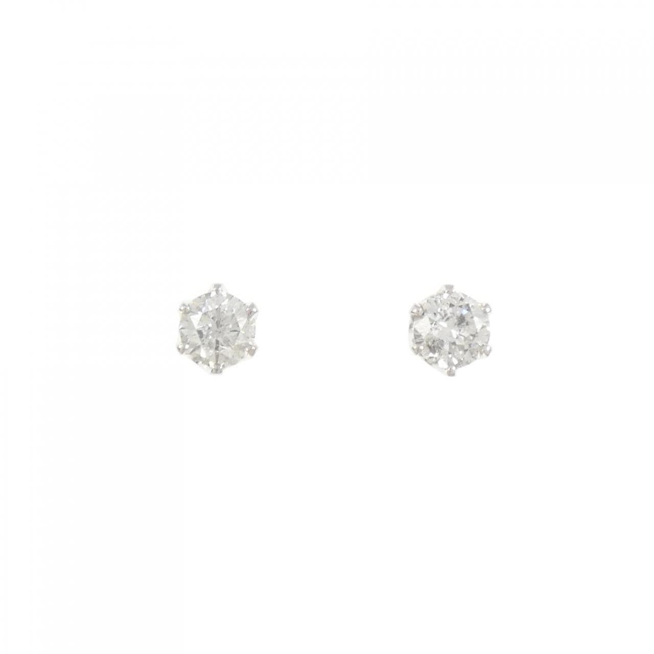PT/PT900 ソリティア ダイヤモンド ピアス 1.065CT