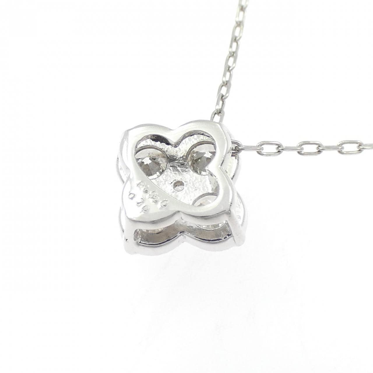 PT950/PT850 フラワー ダイヤモンド ネックレス 0.70CT