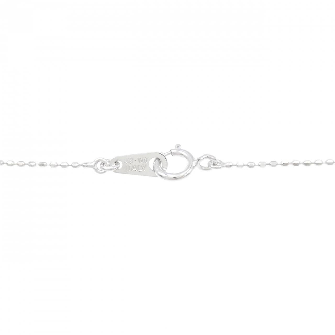 K18WG heart Diamond necklace 0.50CT