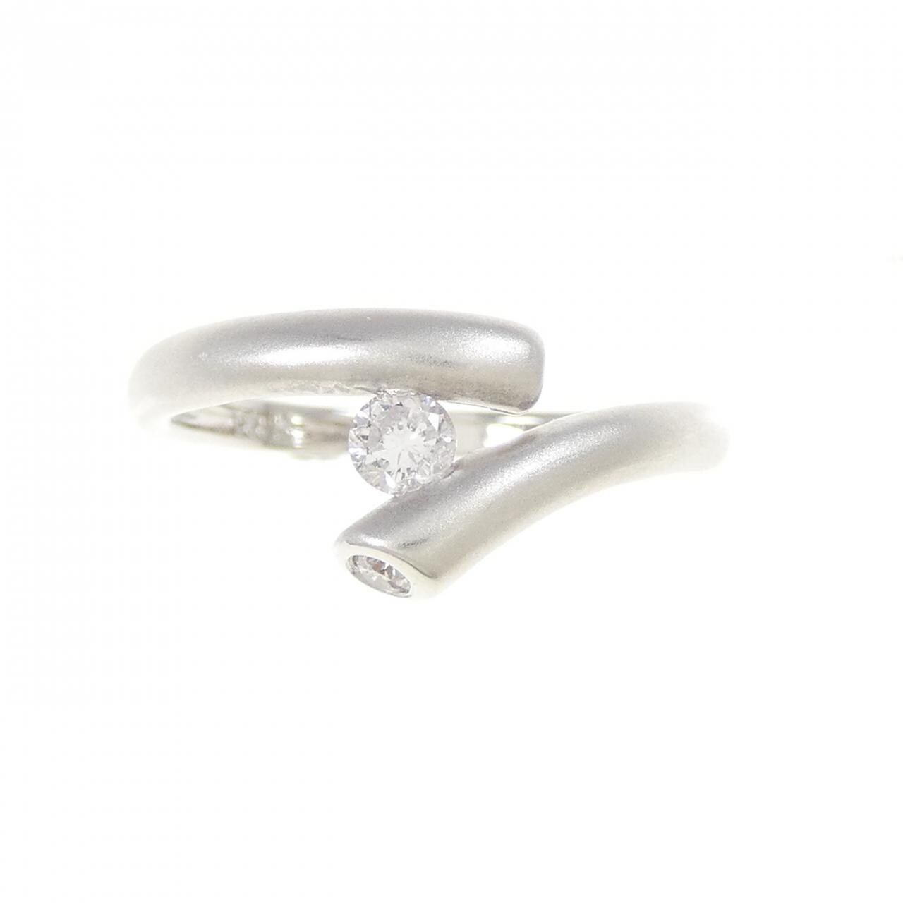 K18WG ピンクダイヤモンド リング 0.14CT