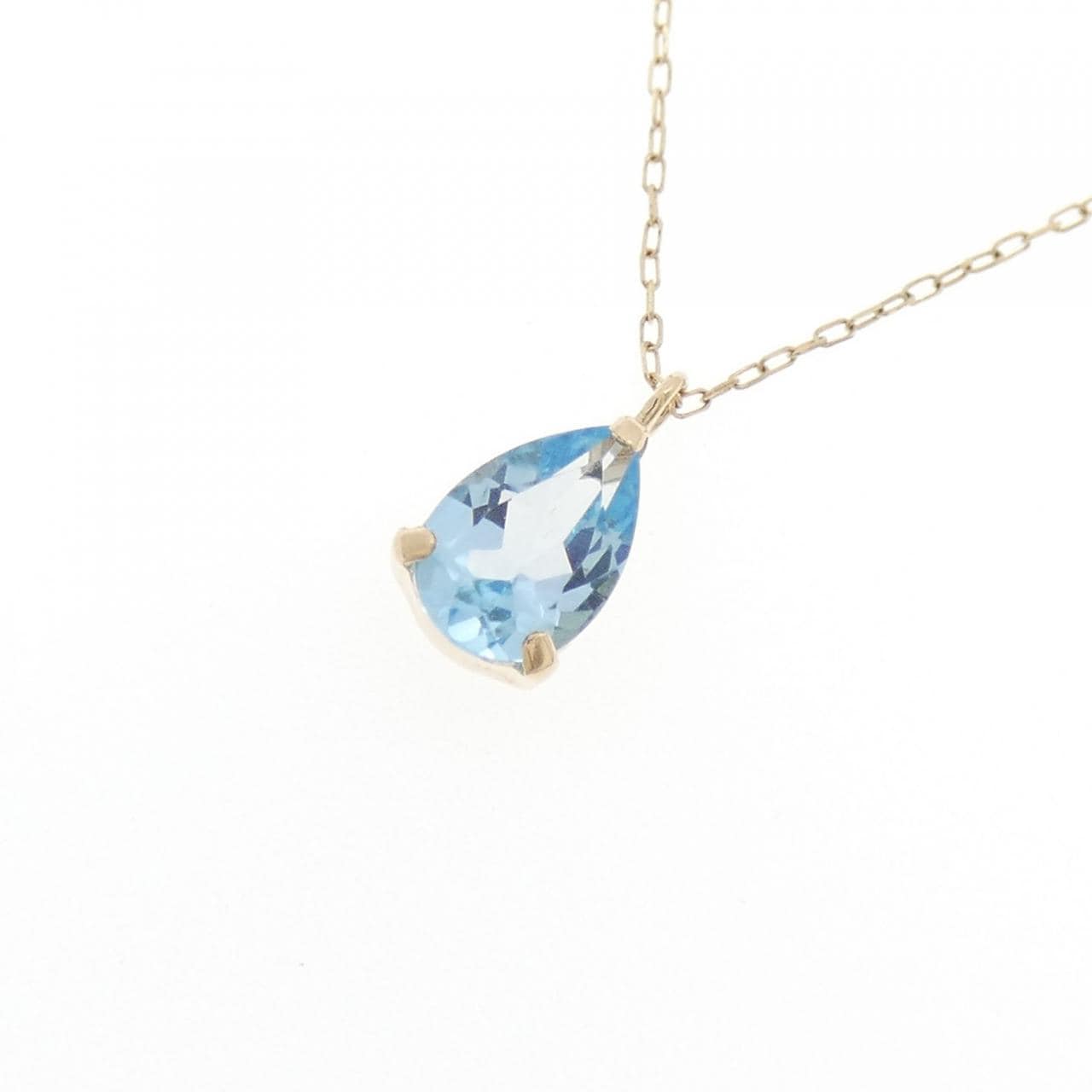K10YG blue Topaz necklace