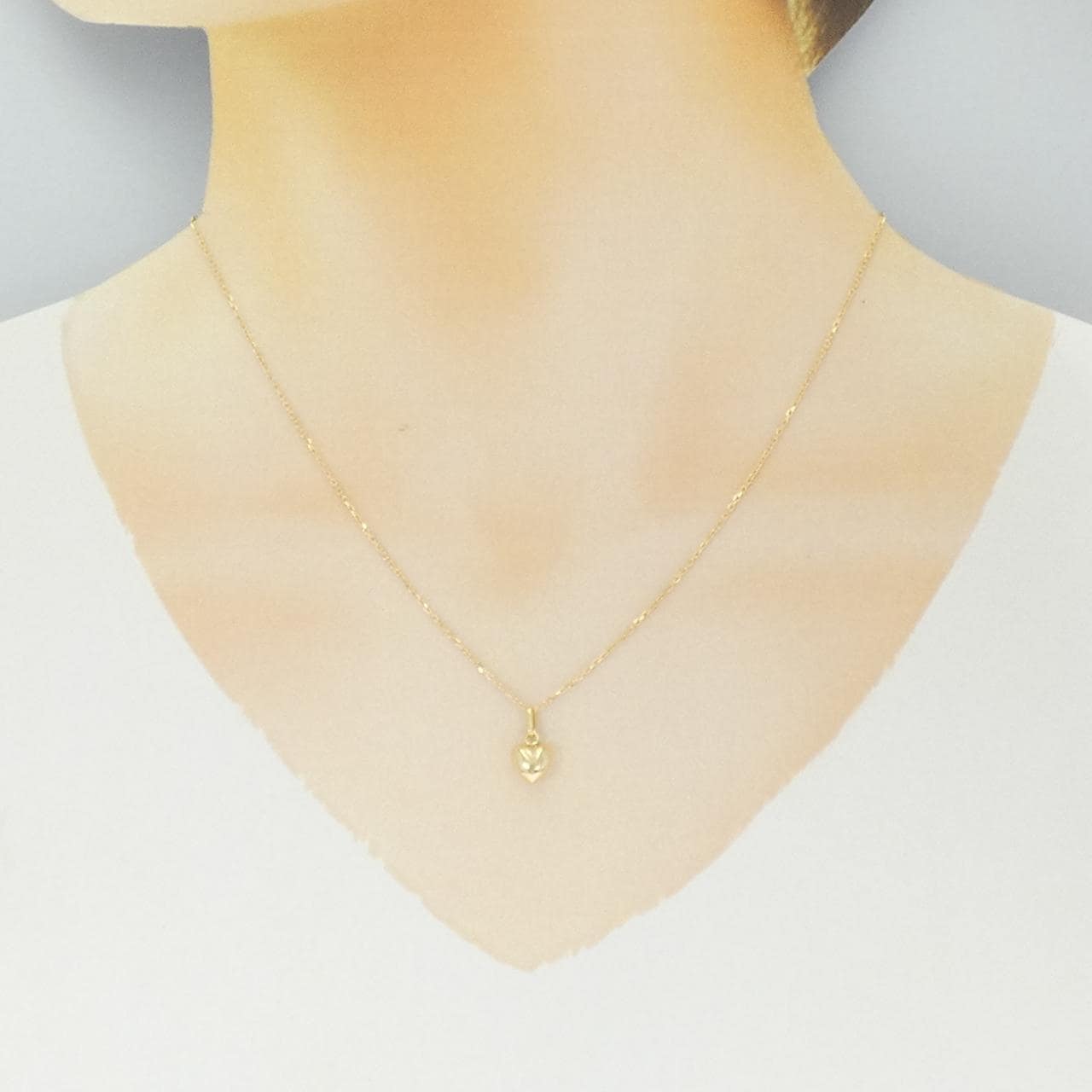 K18YG ハート ネックレス