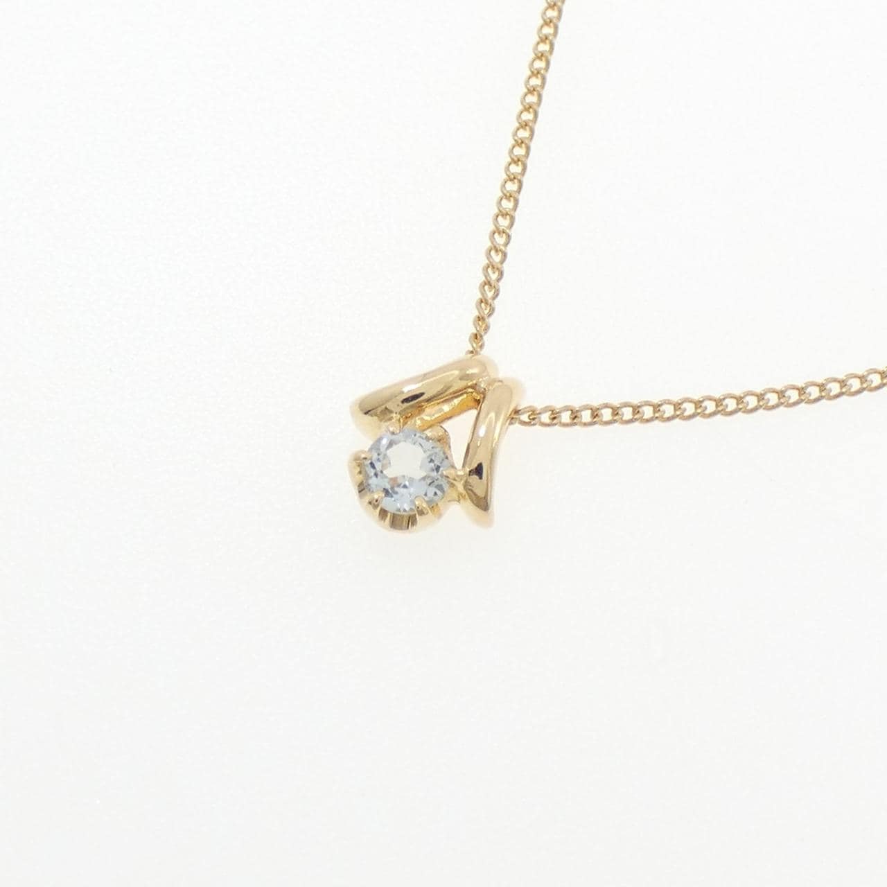 K18YG アクアマリン ネックレス