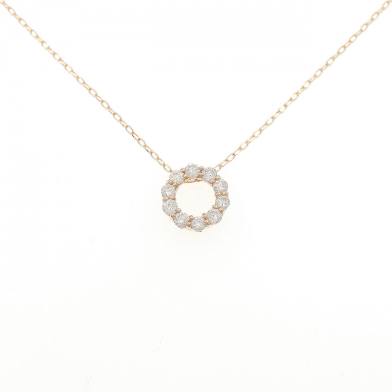 K18PG ダイヤモンド ネックレス 0.33CT