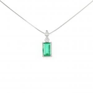 PT900/PT850 エメラルド ネックレス 0.89CT