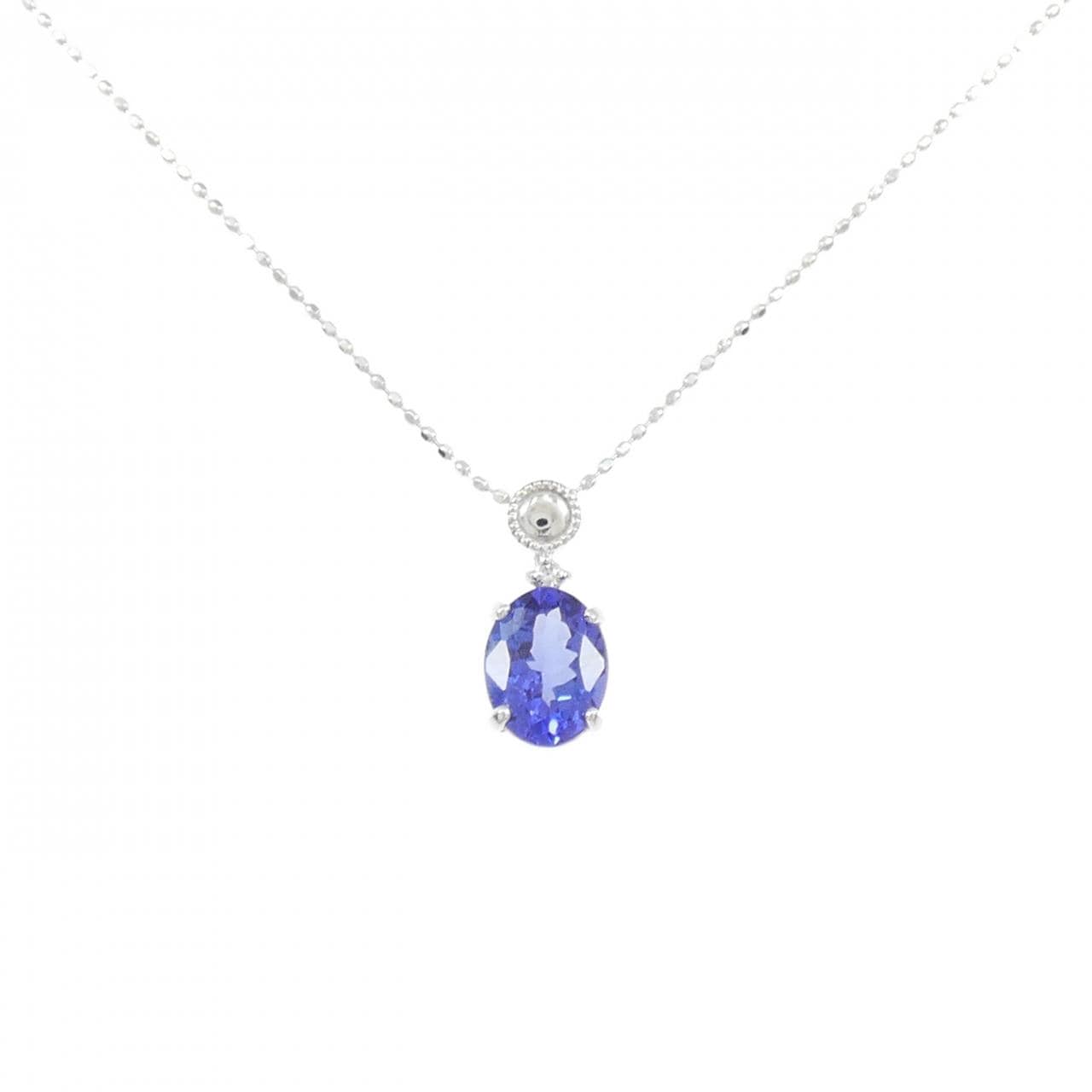 K18WG タンザナイト ネックレス 1.11CT