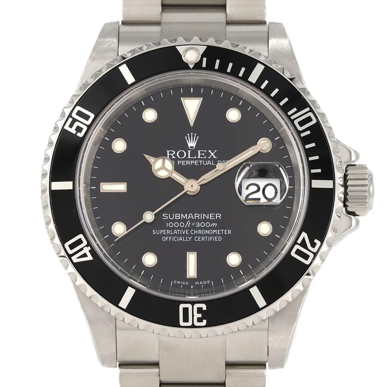 ロレックス サブマリーナーデイト 16610 SS 自動巻 D番