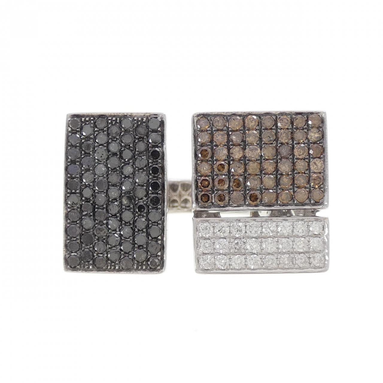 K18WG/K18BG ダイヤモンド リング 2.10CT