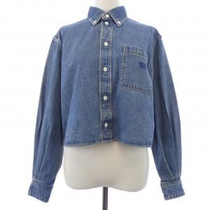 セリーヌ CELINE ユニオンオーシャンウォッシュデニム クロップドシャツ トリオンフ 2T187459N シャツ