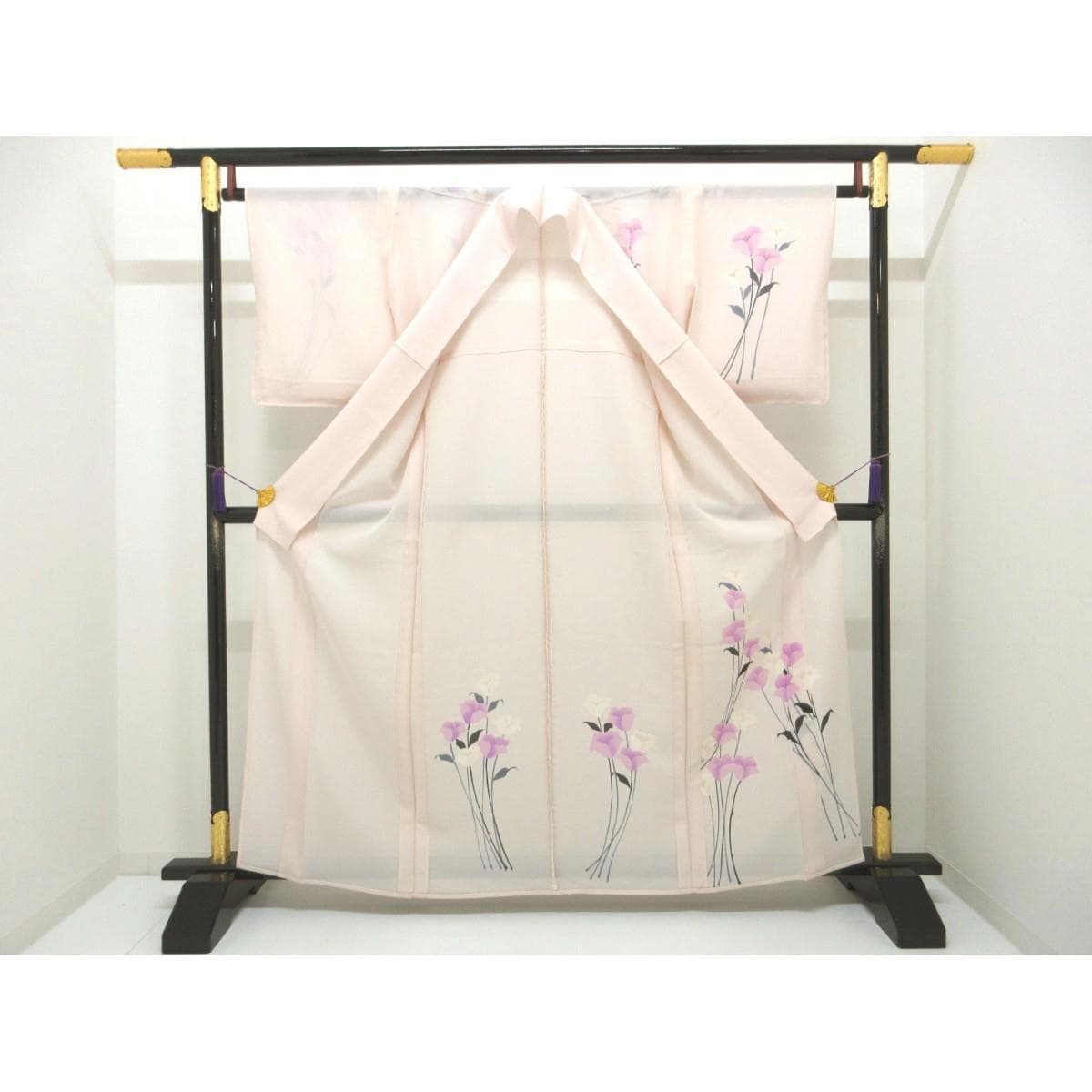 【未使用品】単衣　駒絽訪問着　友禅加工