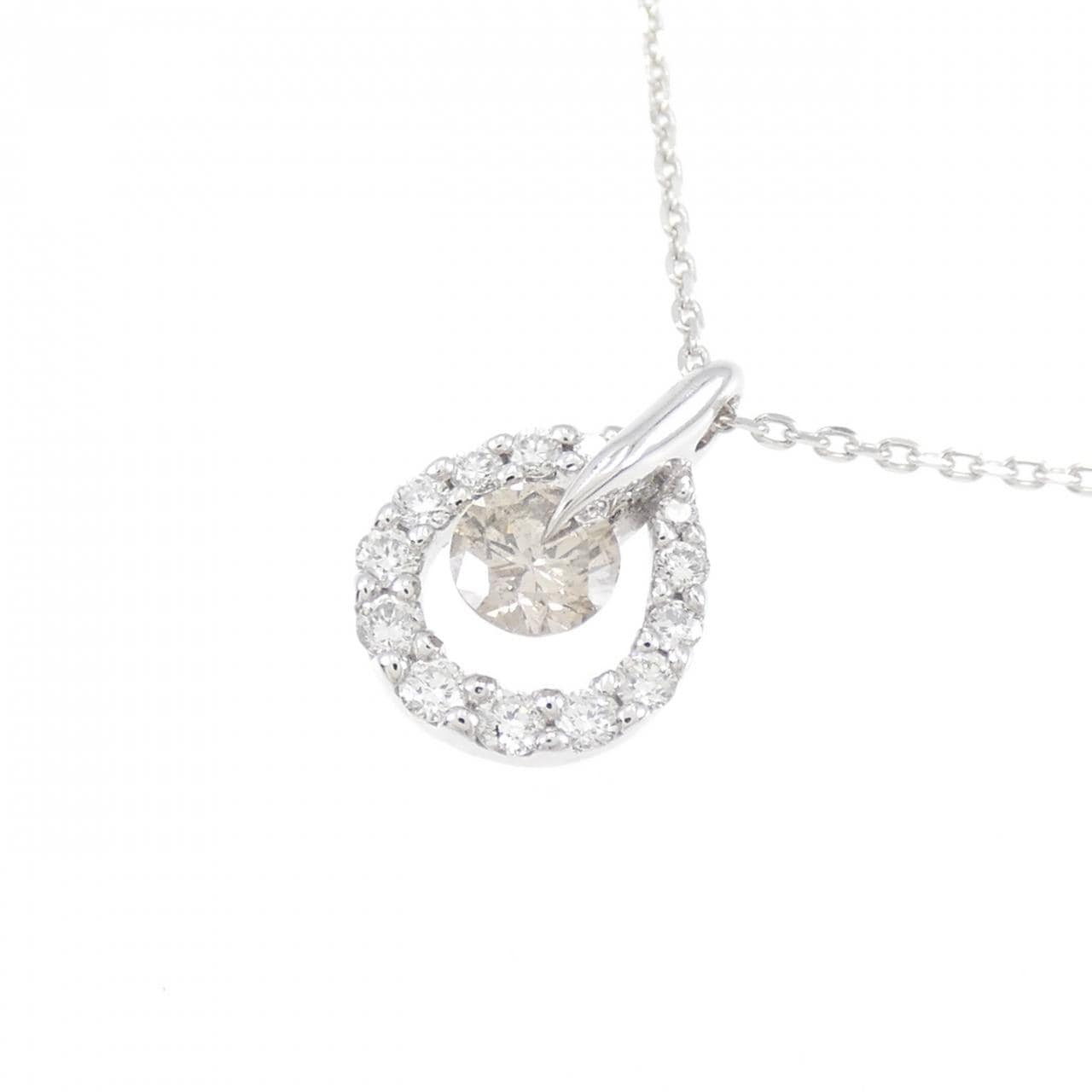 K18WG ダイヤモンド ネックレス 0.20CT