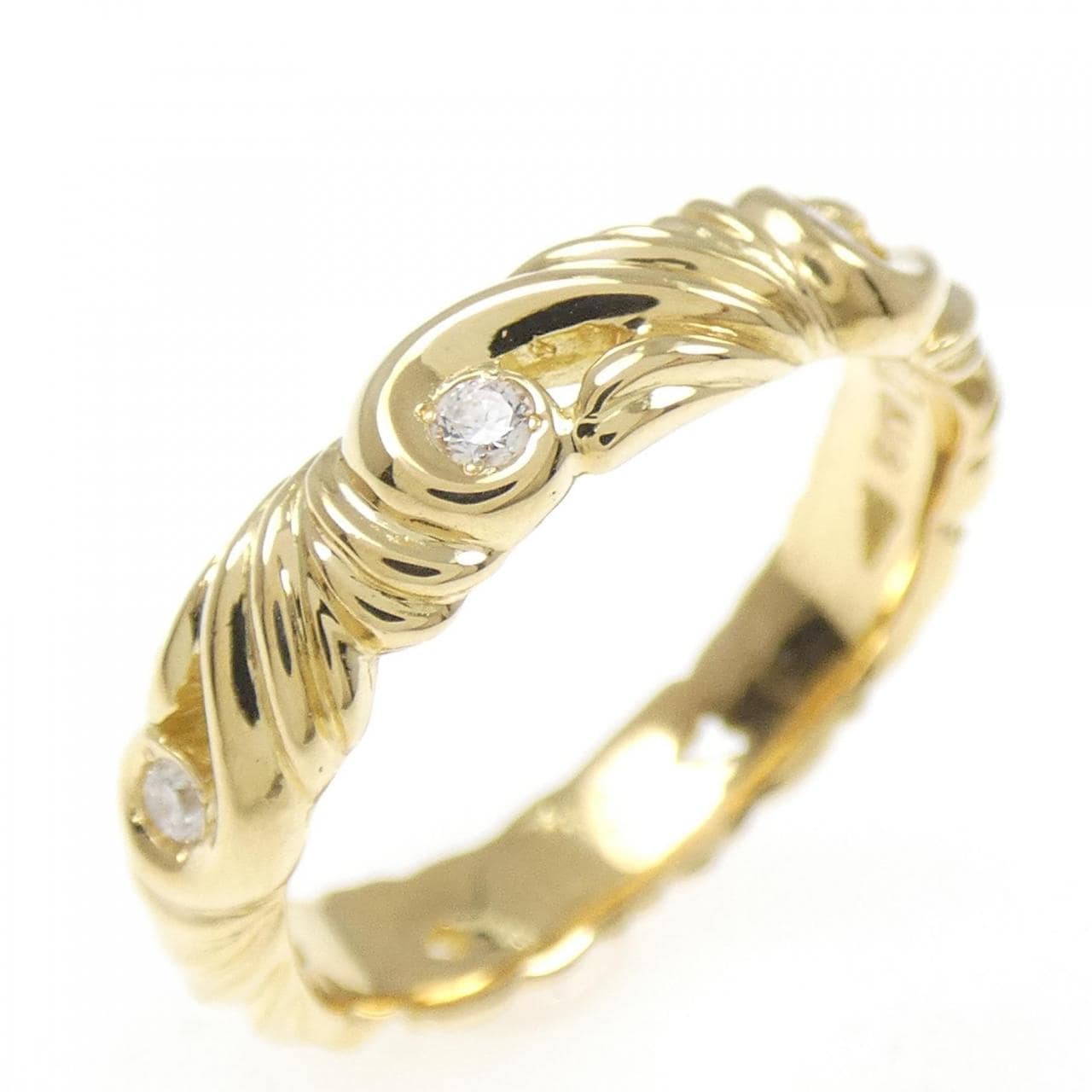 K18YG ダイヤモンド リング 0.137CT