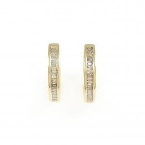 K18YG ダイヤモンド フープ ピアス 0.44CT
