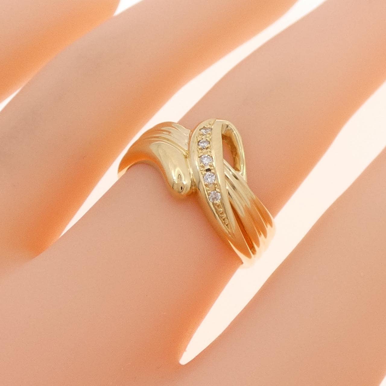 K18YG ダイヤモンド リング 0.05CT