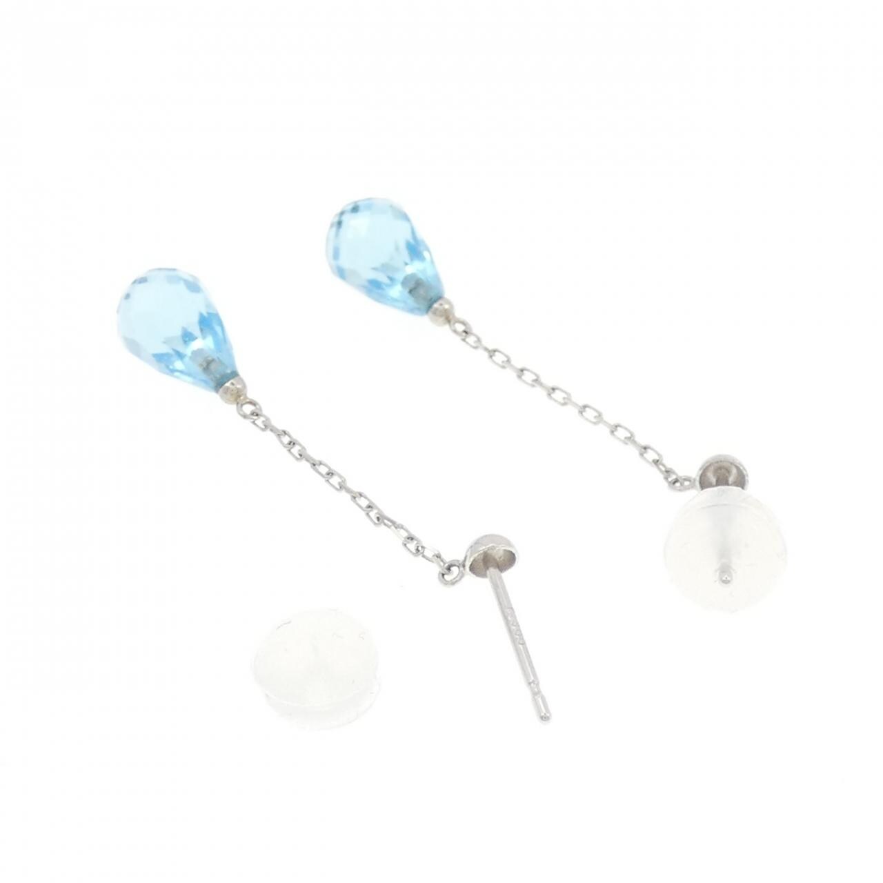 【新品】PT900 ブルートパーズ ピアス