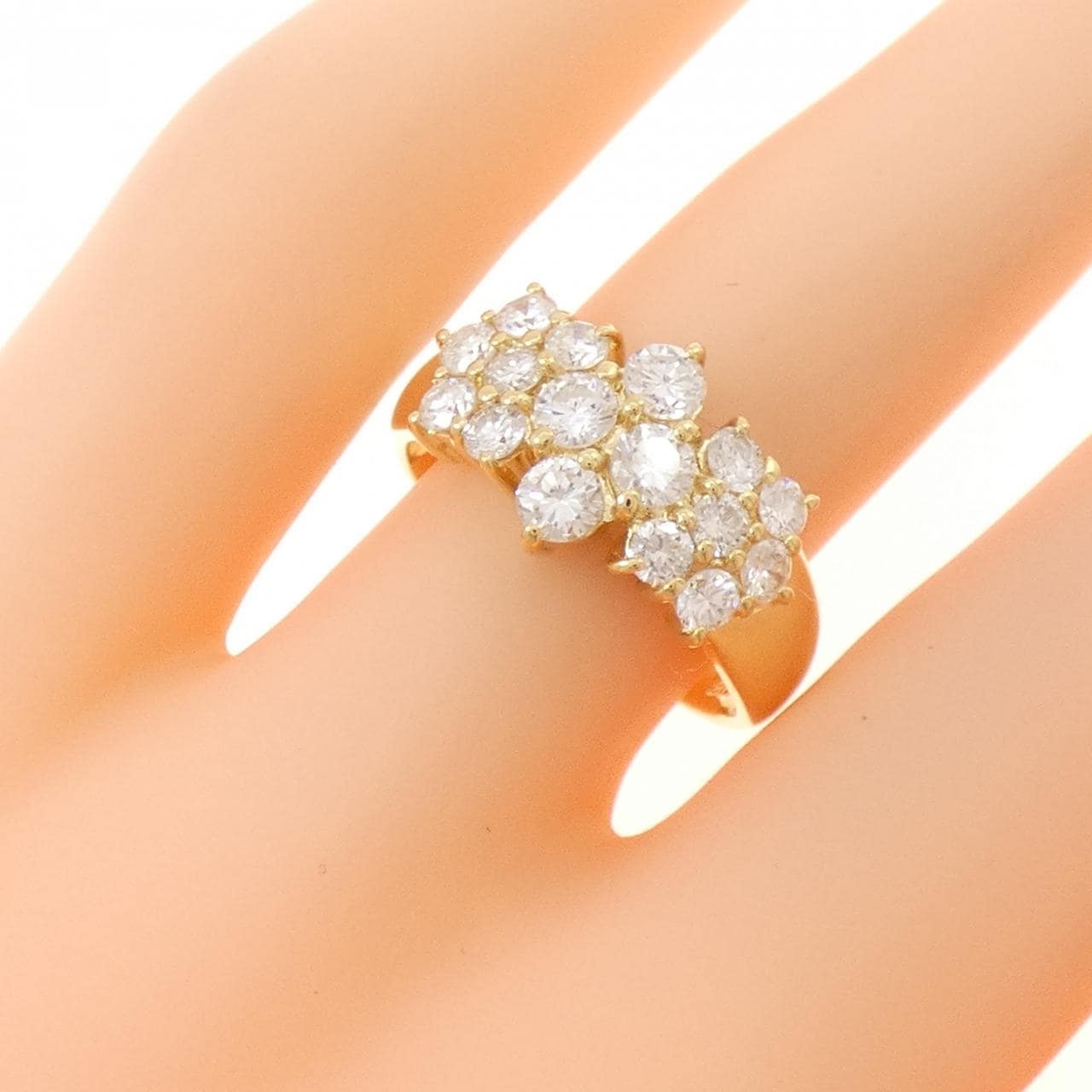 K18YG ダイヤモンド リング 1.10CT