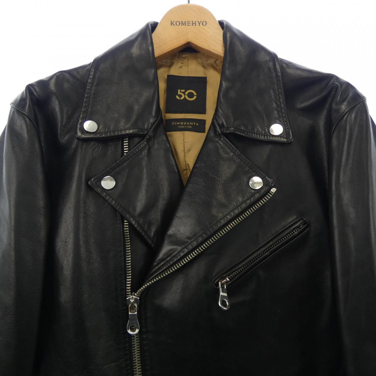 チンクアンタ Cinquanta レザーライダースジャケット