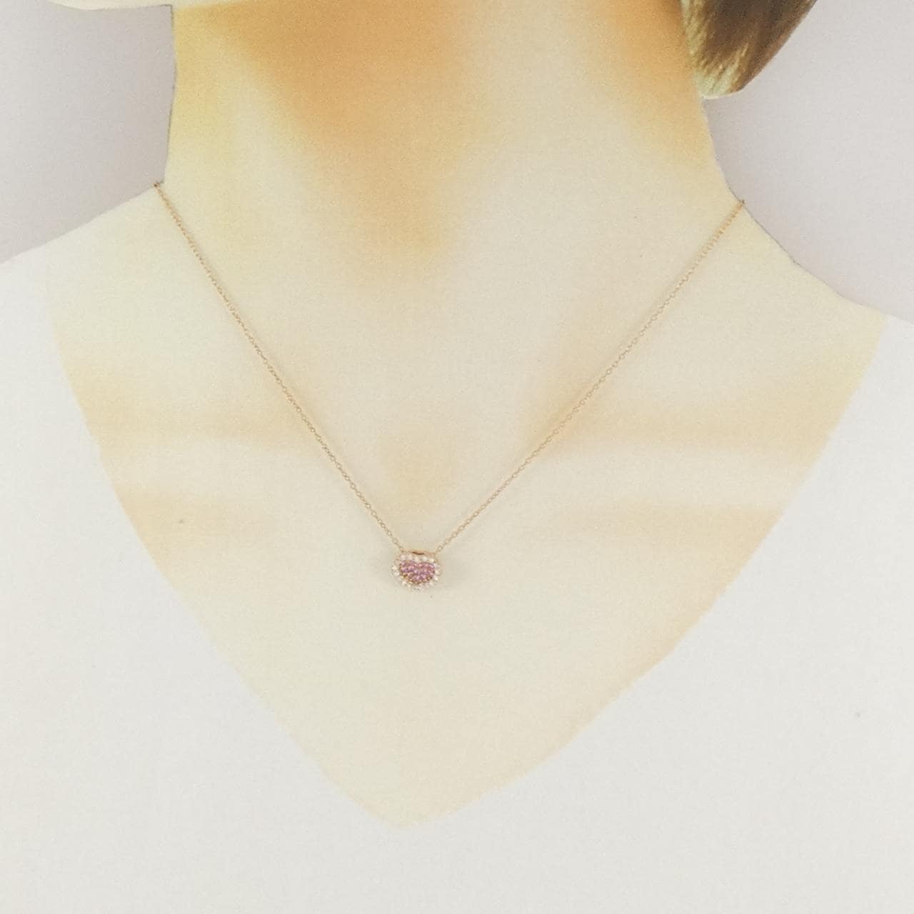 ポンテヴェキオ ハート サファイヤ ネックレス 0.14CT