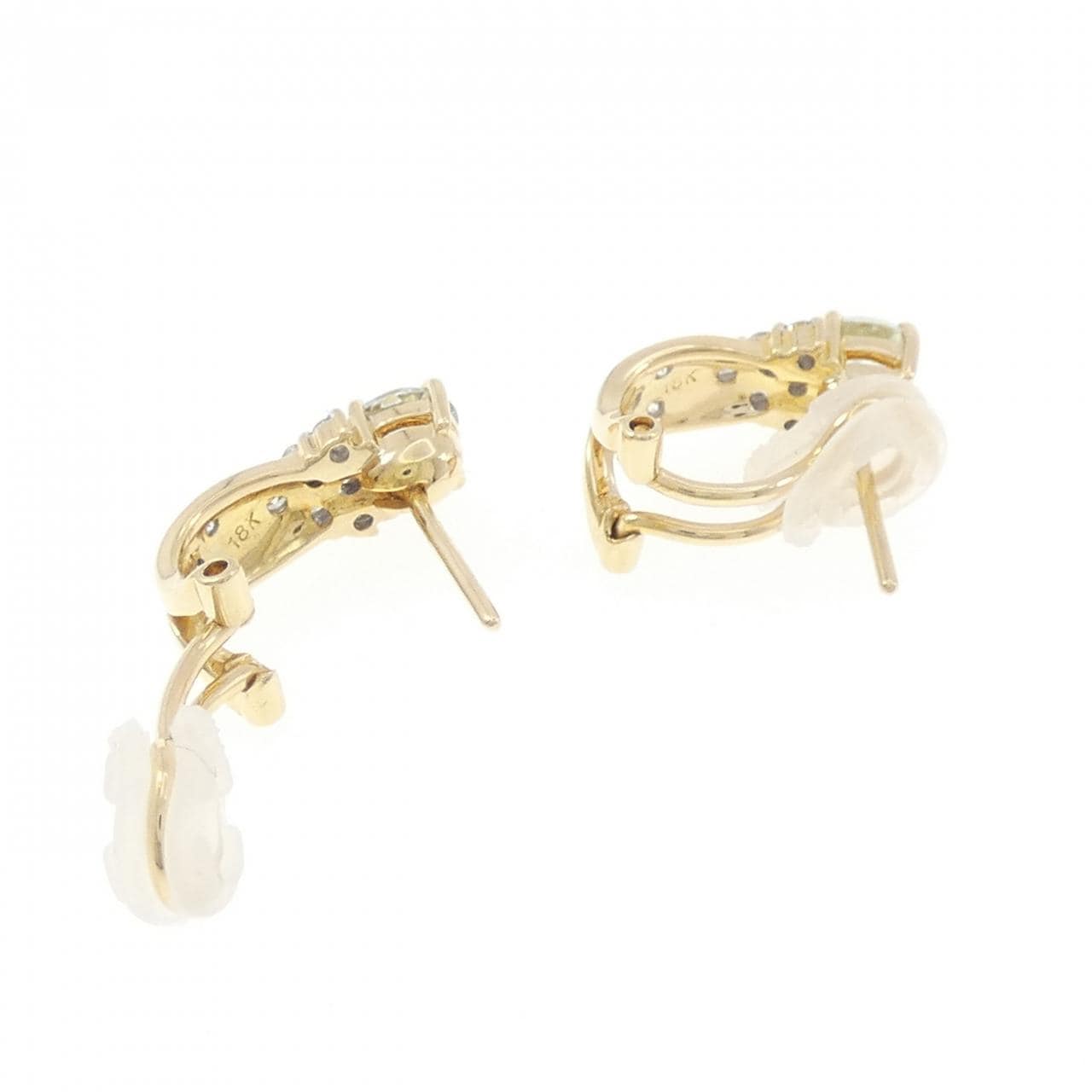 18KYG アクアマリン ピアス/イヤリング