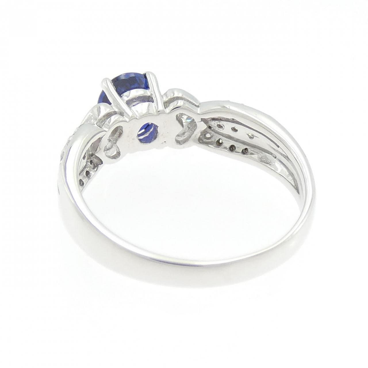 750WG ハート サファイヤ リング 1.06CT