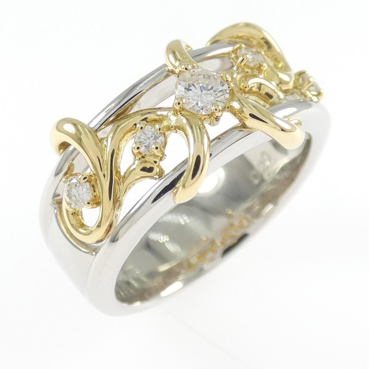 PT900/K18YG ダイヤモンド リング 0.20CT