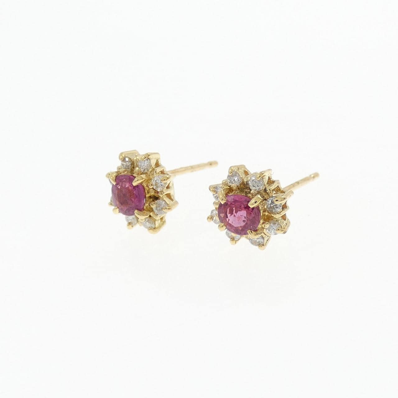 K18YG ルビー ピアス 0.40CT