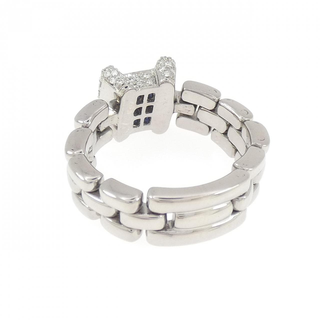 K18WG サファイヤ リング 0.36CT
