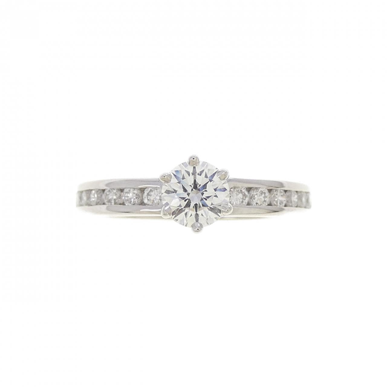 ティファニー ソリティア チャネルセッティング リング 0.30CT