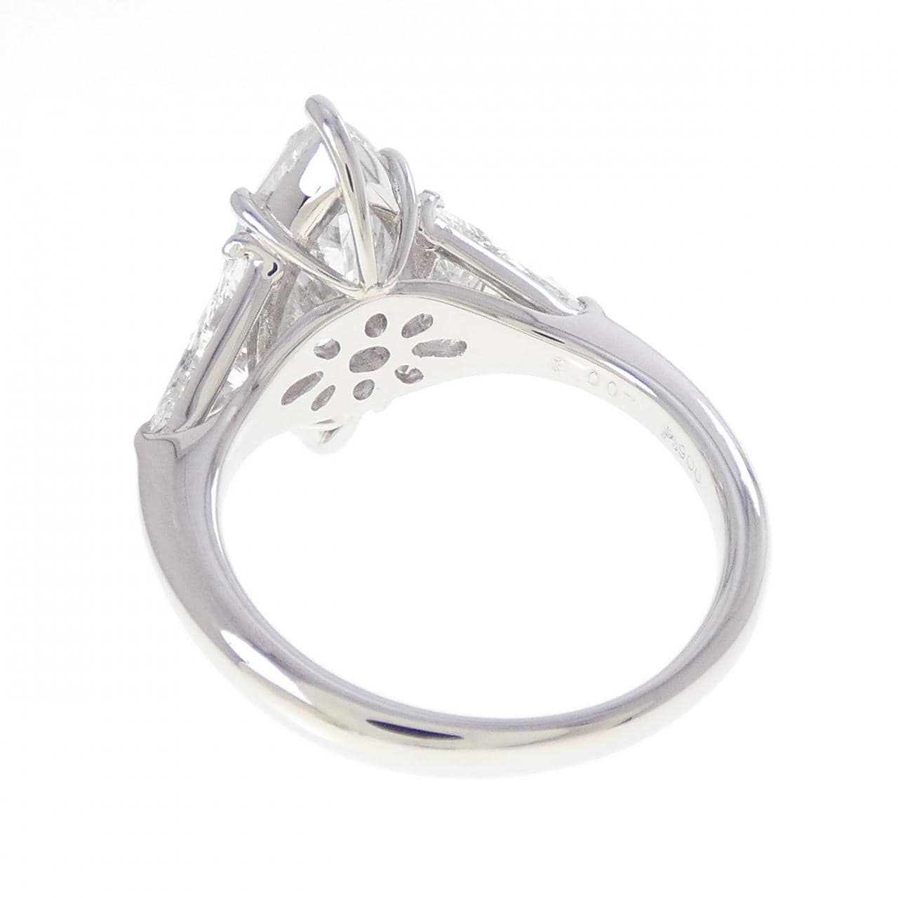 PT900 ダイヤモンド リング 3.007CT H SI2 / H-I SI1 ファンシーカット