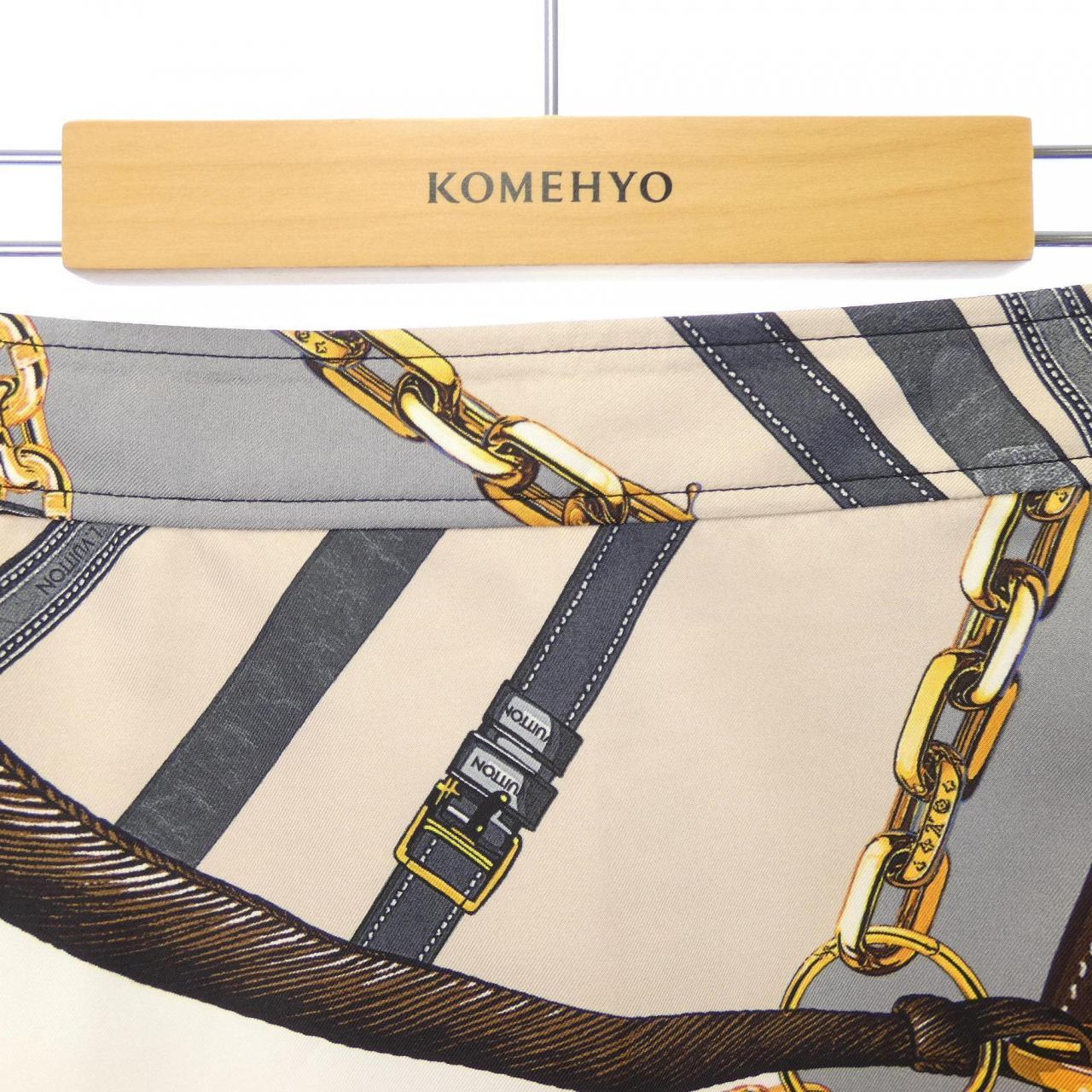 ルイヴィトン LOUIS VUITTON スカーフプリントアシンメトリー FMJU91OF5 スカート