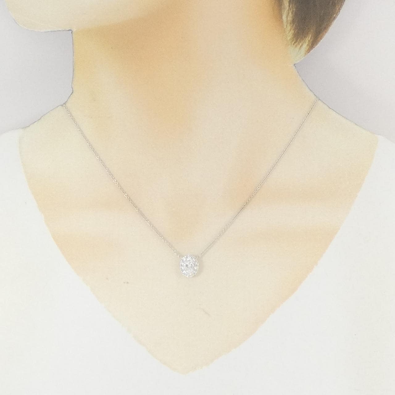 グラフ アイコン オーバルダイヤモンド ネックレス 0.51CT