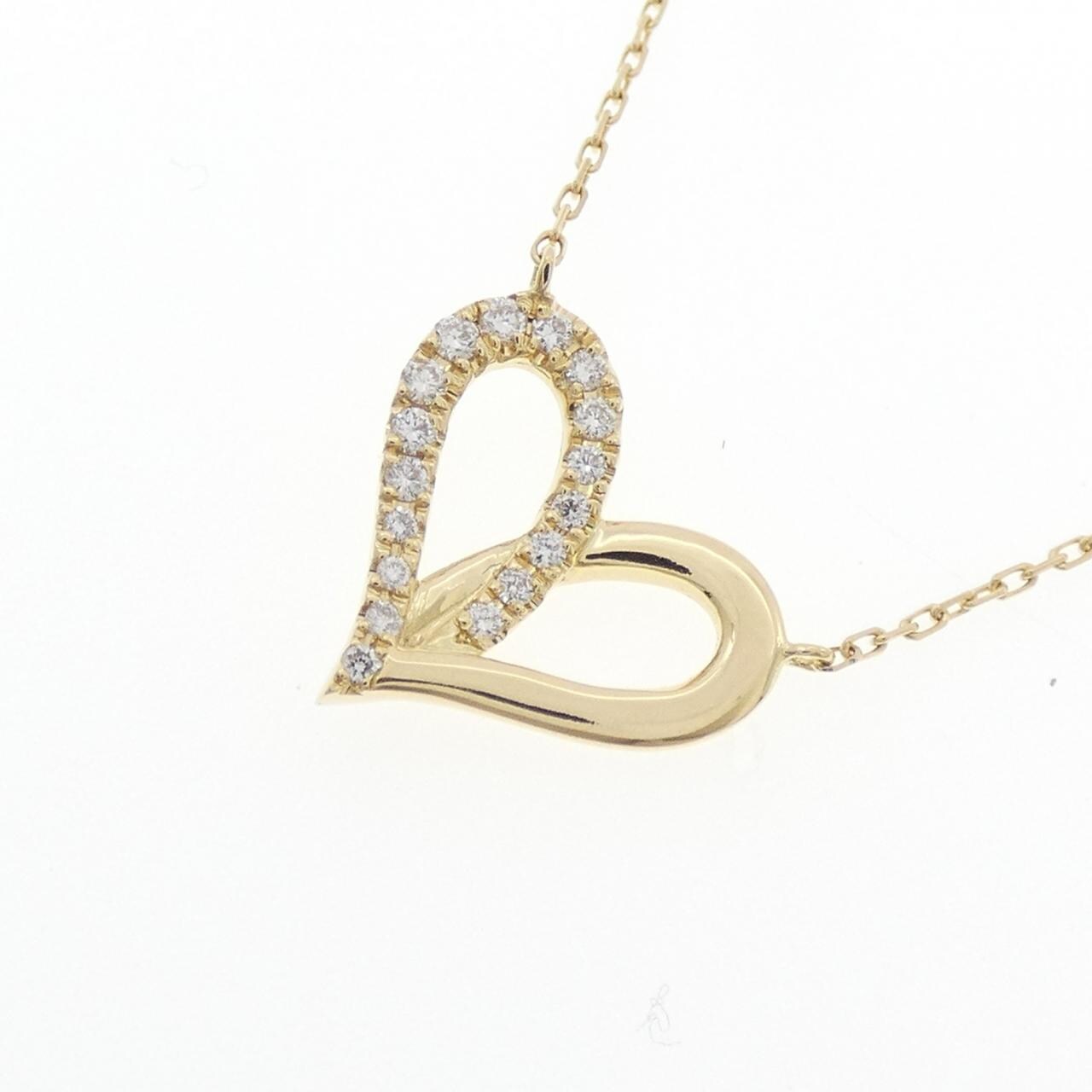アーカー フィルージュ ハート ミディ ハーフ ネックレス 0.08CT