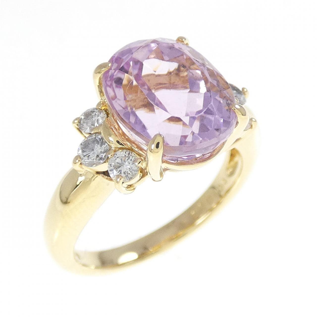 K18YG クンツァイト リング 5.20CT