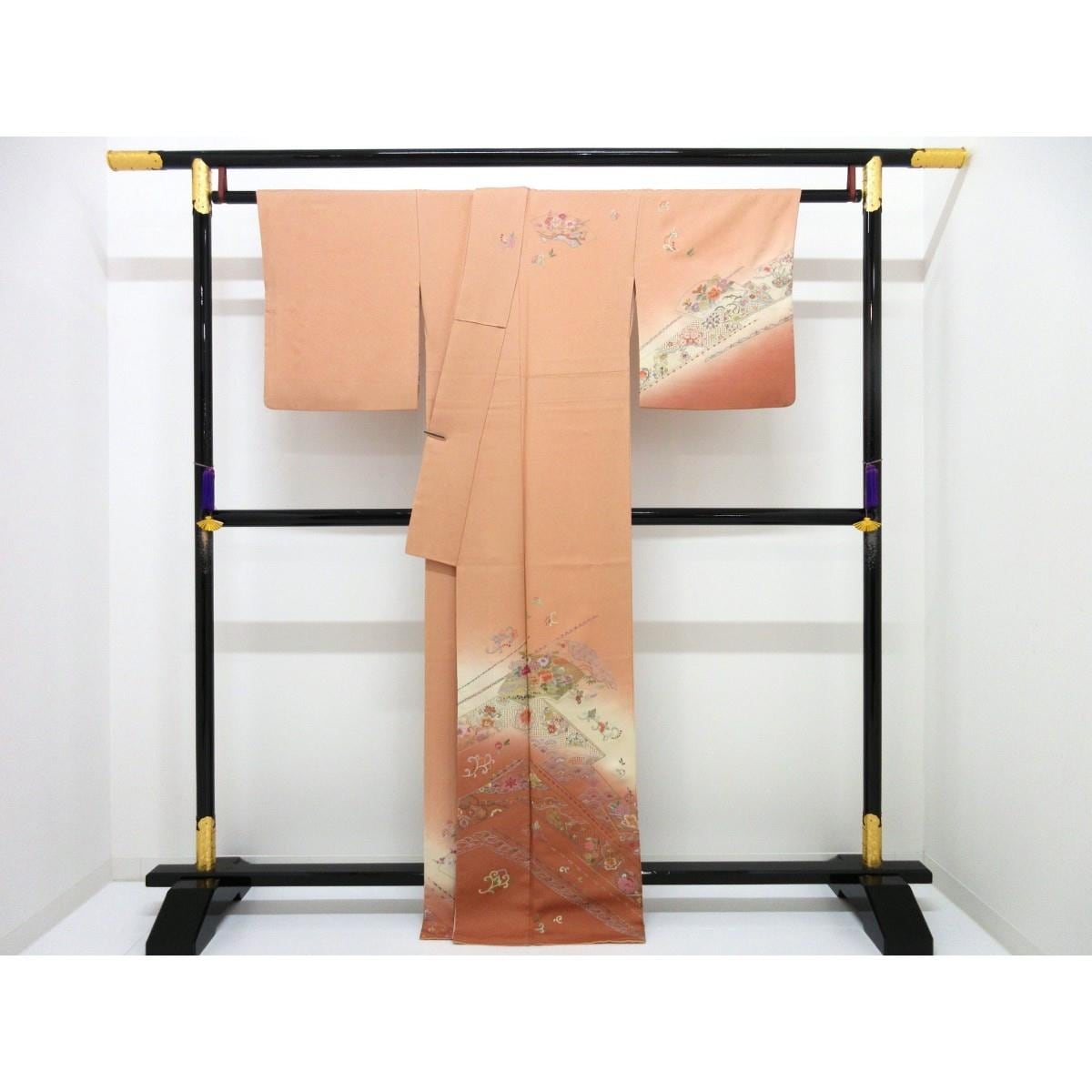 訪問着　刺繍加工ボカシ染