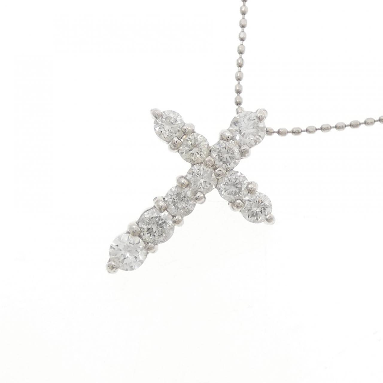 PT900/PT850 クロス ダイヤモンド ネックレス 1.00CT