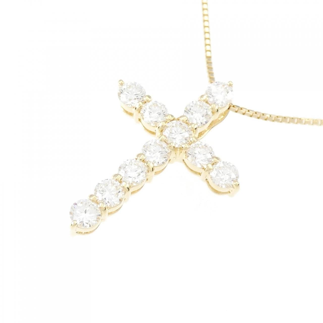 [BRAND NEW] K18YG Diamond Necklace 1.509CT G VVS1-SI1 EXT-GOOD
