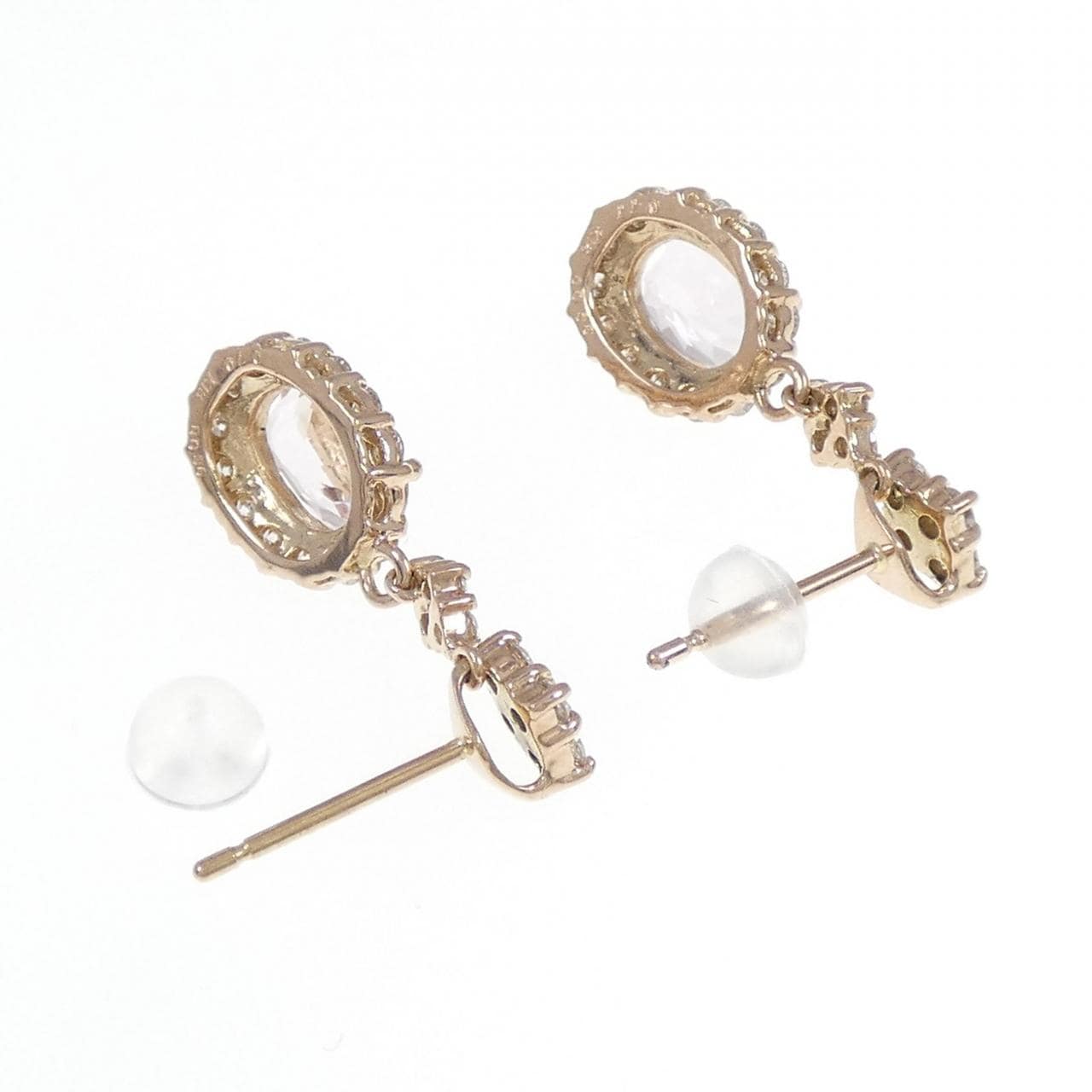 【新品】K18PG モルガナイト ピアス 1.47CT