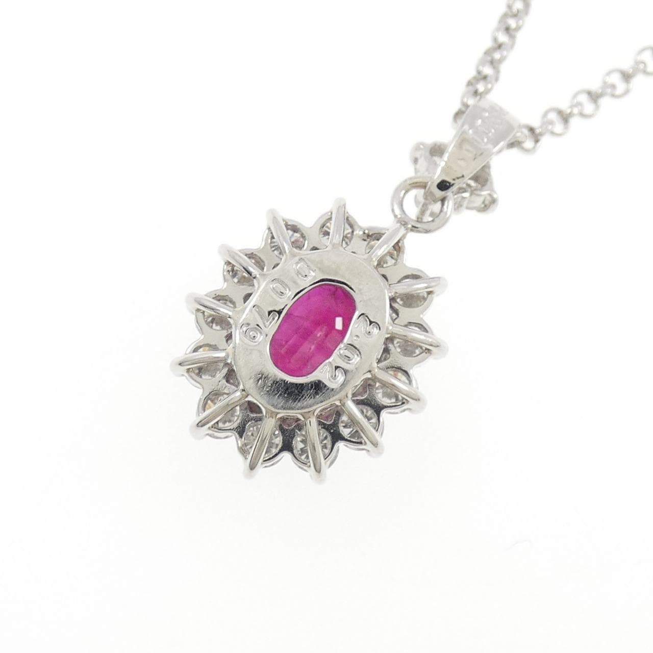 PT900/PT850 ルビー ネックレス 2.02CT ビルマ産