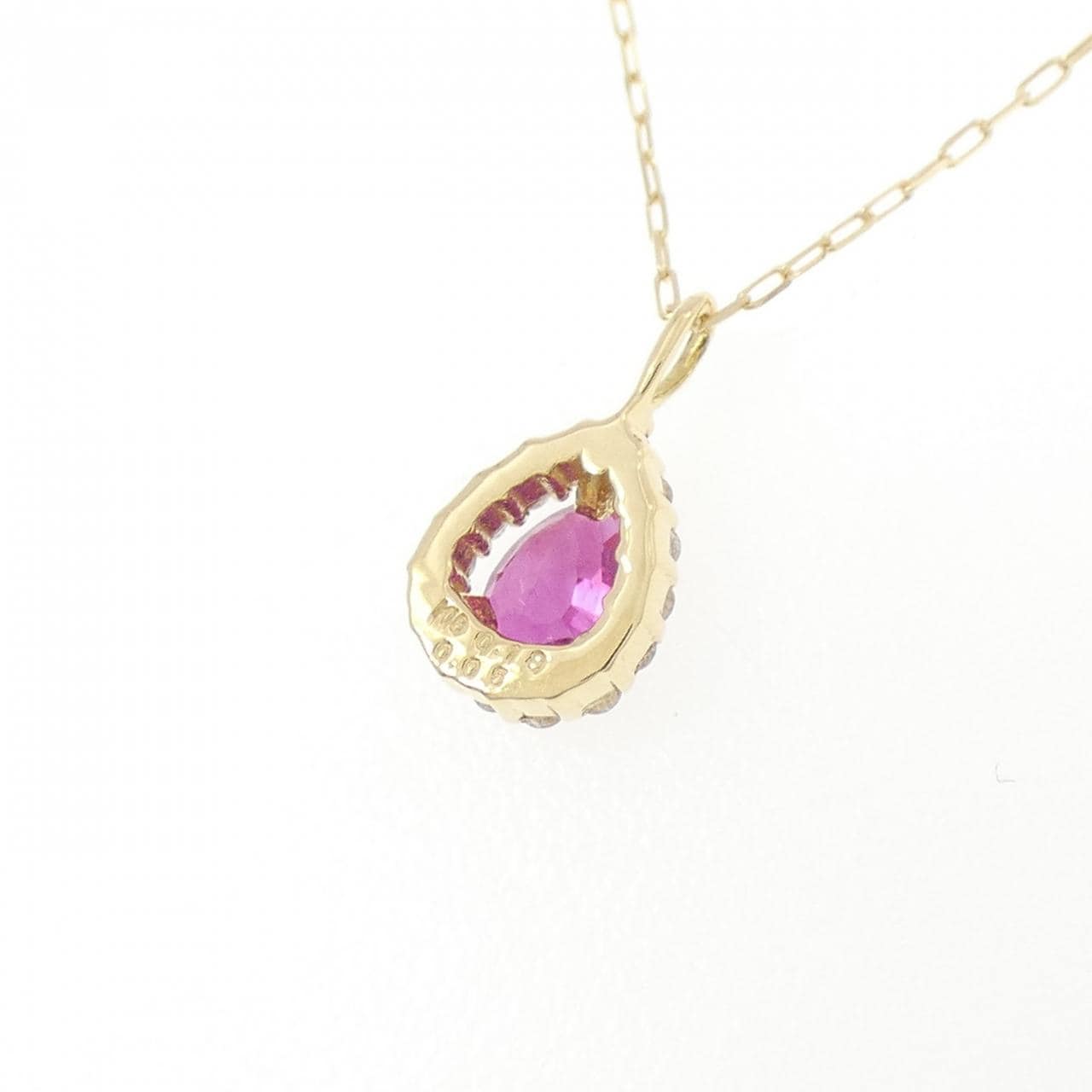 [新品] K18YG 红宝石项链 0.18CT