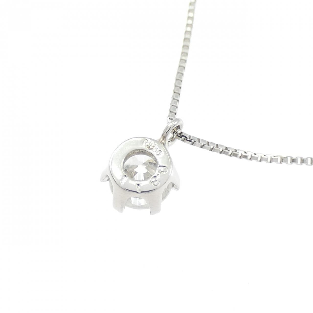 PT900/PT850 ソリティア ダイヤモンド ネックレス 0.311CT